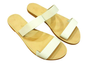Xanthipe - Ancient Greek Style Women Sandals, Slide Handmade Flat Flip Flops